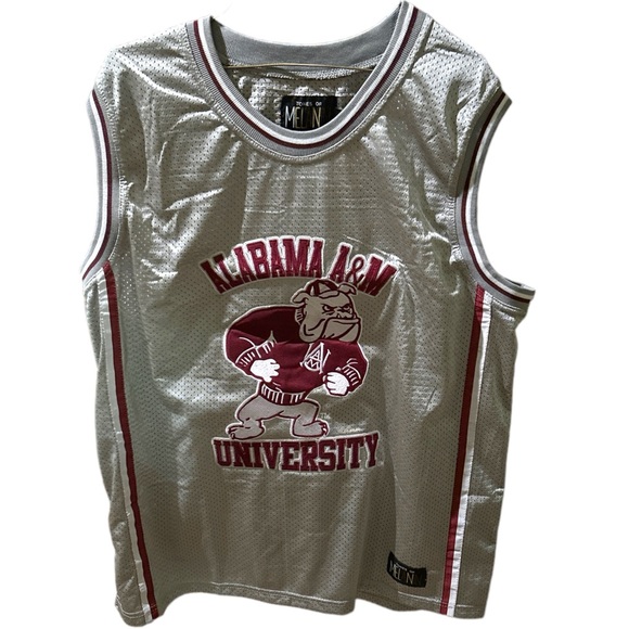 Tones of Melanin Alabama A&M Bulldogs Grey Basketball Jersey - Picture 2 of 16